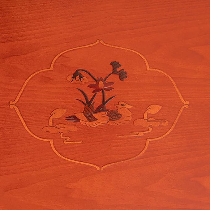 Square Folding Coffee Table, Wooden Korean Style Multifunctional Dining Table - Image 5