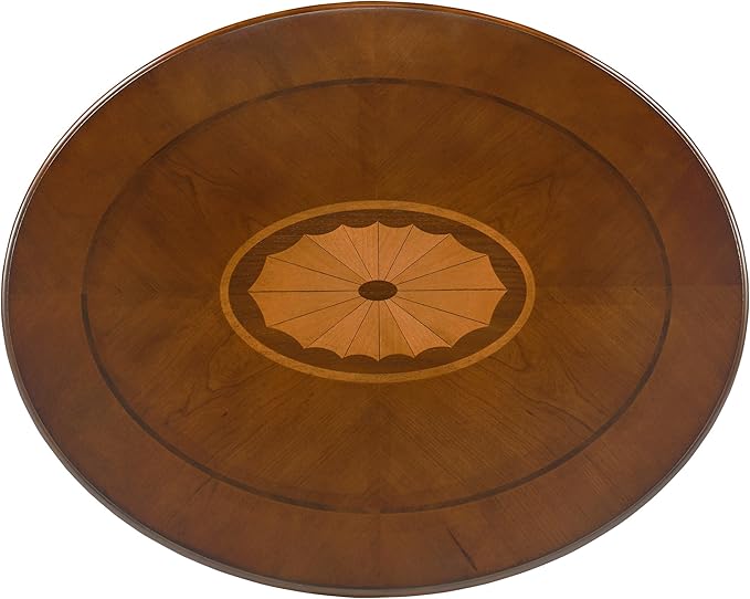 PADMA HOUSE Traditional Wood Oval End Table - Image 4