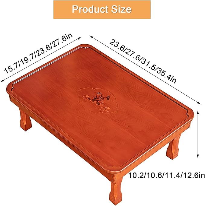 Rectangle Folding, Solid Wood Low Table Meditation - Image 2