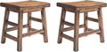 Alaterre Furniture Durango Set of 2 Industrial 20-Inch Wood Dining Stools – by AlaterreFurniture