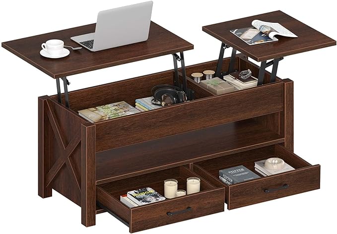 Seventable Coffee Table, 39.3" Lift Top Coffee Table by Seventable