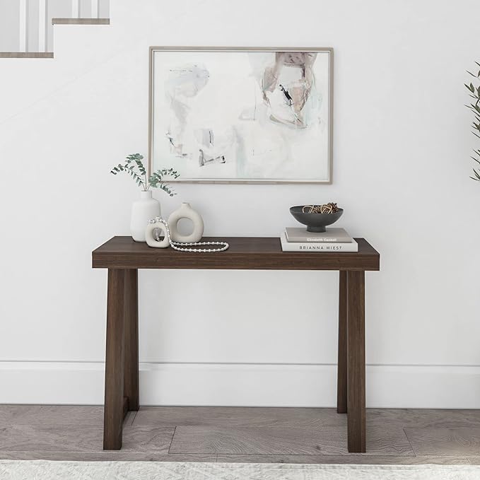 Plank+Beam Solid Wood Console Table, 46 Inch, Sofa Table, Narrow Entryway Table - Image 3