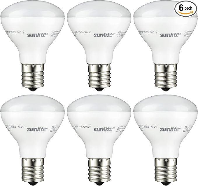 Sunlite LED R14 Mini Flood Light Bulbs, 4 Watts, 250 Lumens, Intermediate Base by Sunlite