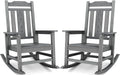 SERWALL Oversized Outdoor Rocking Chair Set of 2, All Weather Patio Rocking by SERWALL