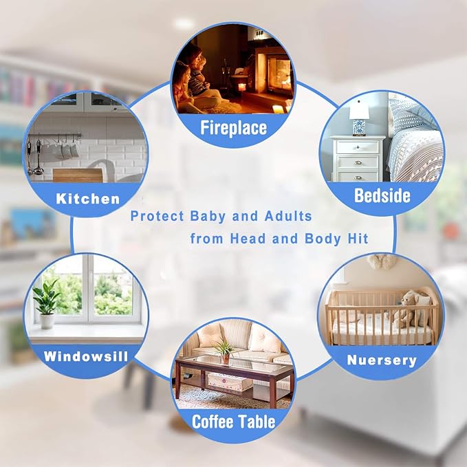 Edge Protector 100% Silicone, Baby Proofing Clear Table Corners Guards - Image 4