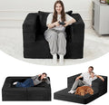 Futon Sofa Bed with Pillow, 3-in-1 Sleeper Sofa Bed with Removable Cover by Cansunna