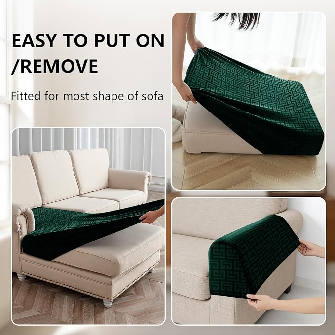 UNBBRRL 10 Pieces Stretch Sofa Cushion Covers - Image 4