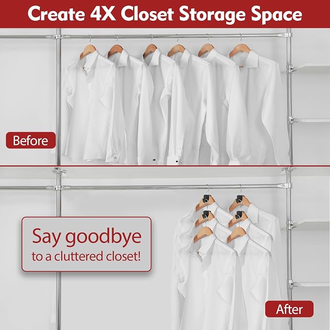 Latoxcaa Space Saving Hanger Hooks 30Pcs, Upgrade Heavy Duty Space Saver - Image 2