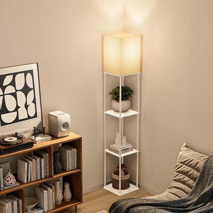 Gupuzm Floor Lamp with Shelves, with Modern Square Standing Lamp with Smart APP - Image 6