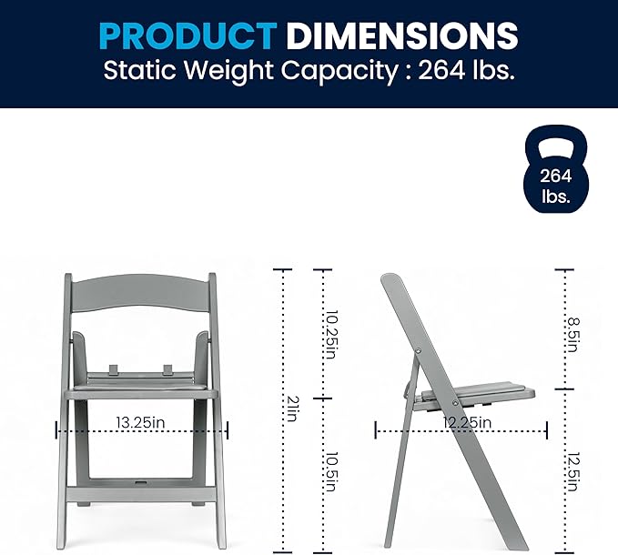 Flash Furniture Hercules Set of 2 Kids Gray Resin Folding Chairs - Image 3