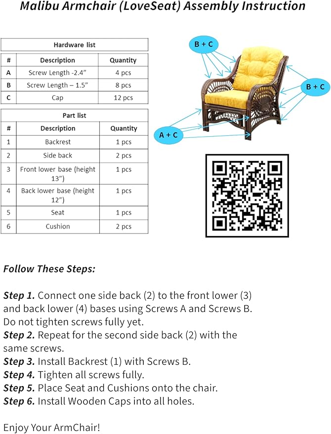 Malibu Lounge Loveseat Sofa Natural Rattan Wicker Handmade Design - Image 8