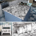 Livelynine 24 X394 Wide Marble Peel and Stick Wallpaper Kitchen Vinyl Wrap by Livelynine