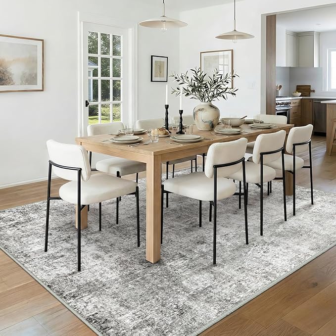 RELEANY Washable Area Rugs 7'x9' Non-Slip Modern Abstract Soft - Image 3