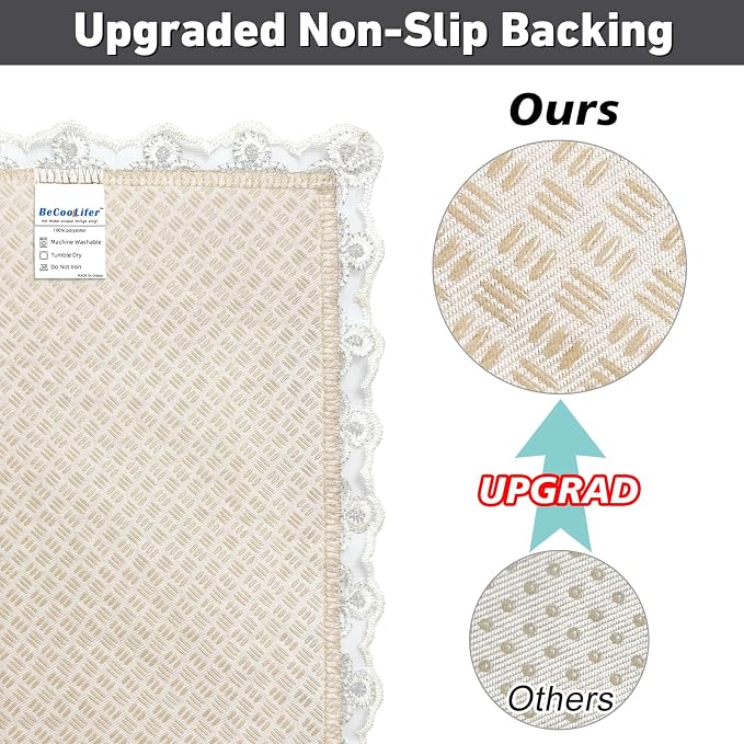 Couch Arm Cover, Sofa Arm Covers, Non-Slip Lace Armrest Covers, - Image 6