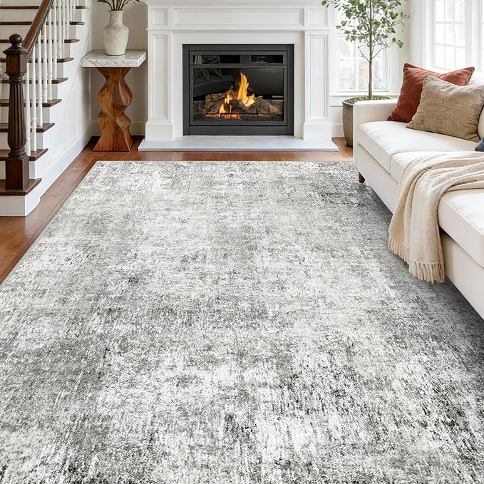 RELEANY Washable Area Rugs 7'x9' Non-Slip Modern Abstract Soft - Image 9