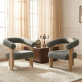 VKNOW Accent Chair Living Room Chairs Set of 2, Modern Upholstered Arm Chair by VKNOW