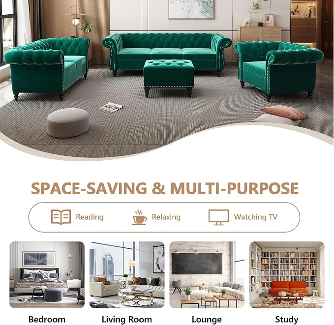 AVZEAR Living Room Accent Chair, Upholstered Sofa Chair Single Sofa Chair - Image 9