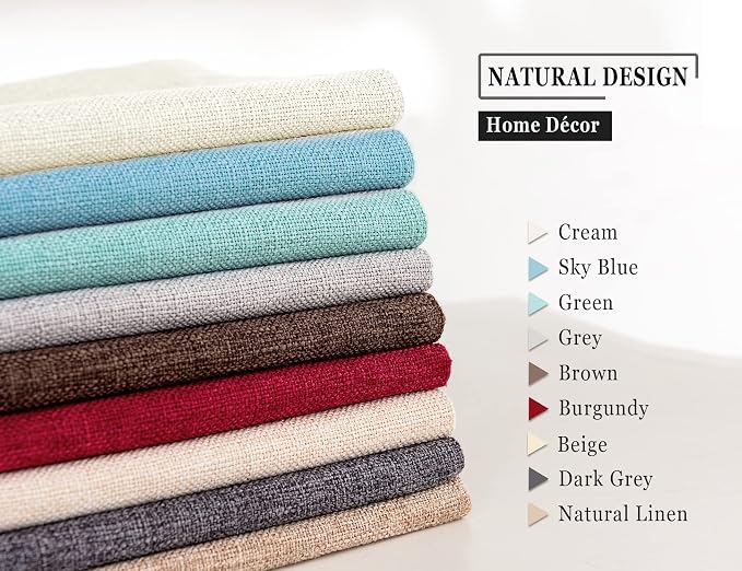 Stellhome Burlap Throw Pillow Covers Square Solid Decorative Farmhouse Linen - Image 5