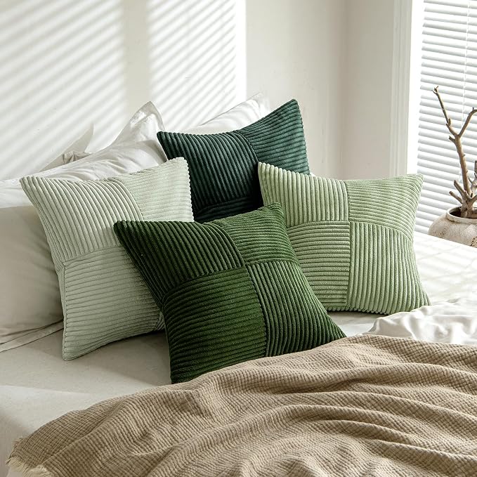 MIULEE Spring Green Decorative Throw Pillow Covers 20x20 Inch Set of 4 Boho - Image 4