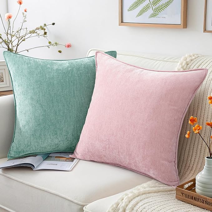 decorUhome Summer Couch Euro Sham Throw Pillow Covers 26x26 Set of 2, - Image 4