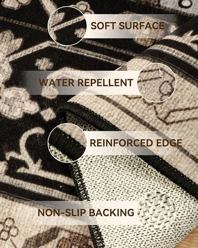 RELEANY Area Rugs 2'x10' Runner Rug Non Slip Washable - Image 5