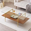 LumFurn X-Large Rectangle Glass Coffee Table, Mid-Century Modern Design by LumFurn