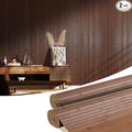OUZUGIE 2 Pack 96x48 Inch Natural Bamboo Wall Panel – Coffee Pole Wrap Paneling by OUZUGIE