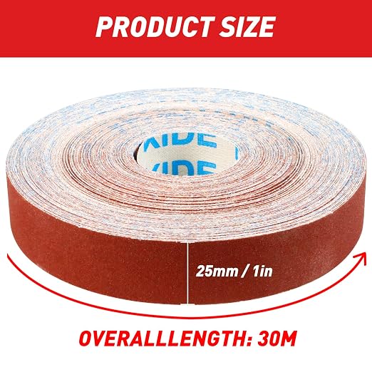 Emery Cloth Roll, 80 Grit Sandpaper Roll, Wet and Dry Emory Cloths - Image 5