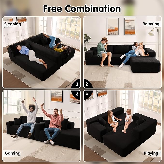 ovios 104" Cloud Boneless Couch - Image 6