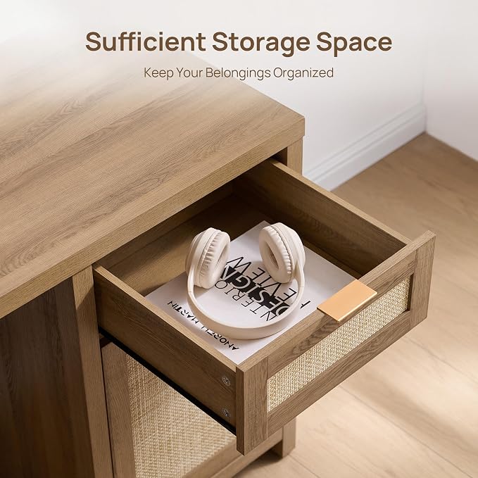 SICOTAS Rattan Executive Desk - Image 4