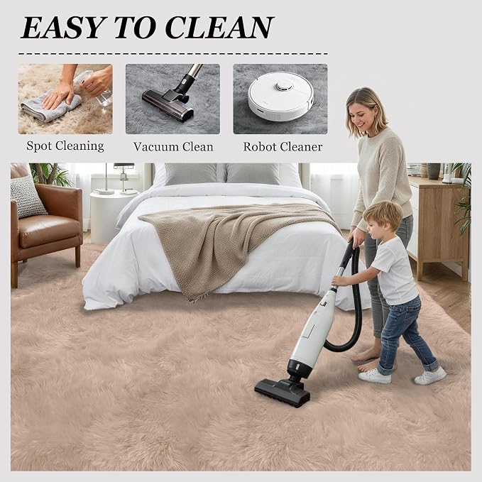 6x9 Area Rugs for Living Room Bedroom: Ultra Soft Fluffy Shag Rug Upgrade - Image 8