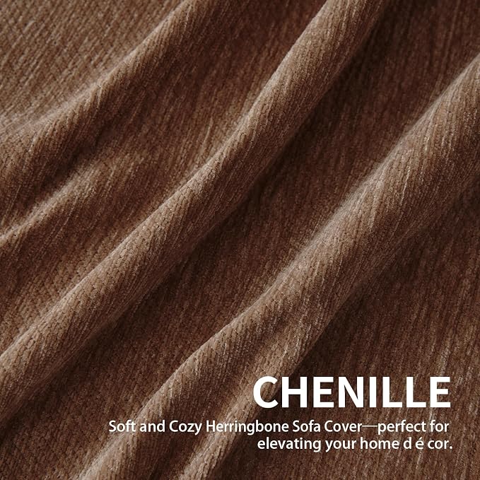 Couch Cover for Dogs, Boho Sofa Covers for 4 Cushion Couch, Chenille Sofa - Image 6