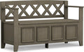 SIMPLIHOME Amherst Entryway Storage Bench by SimpliHome