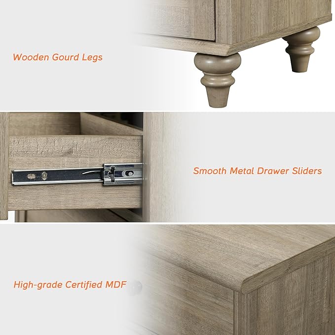 WAMPAT Farmhouse TV Stand for 75 inch TV - Image 5