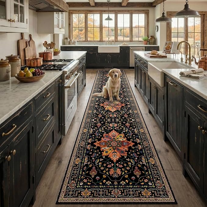 RELEANY Area Rugs 2'6"x14' Runner Rug Non Slip Washable - Image 2