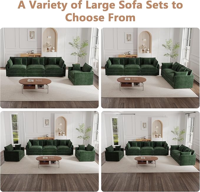 mikibama Luxury 3 Piece Sofa Set, 2 Pieces of Single Sofa and 1 Piece of 3 - Image 7