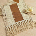 FEXIA Boho Table Runner 48 Inches Long Macrame Summer Decor Coffee Table Cover by FEXIA