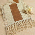FEXIA Boho Table Runner 72 Inches Long Macrame Summer Decor Coffee Table Cover by FEXIA