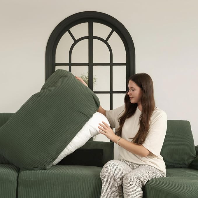 EASE MOOSE Comfty 2 Seat Couch, FSC Certified Modern Deep Seat Sectional Modular - Image 5