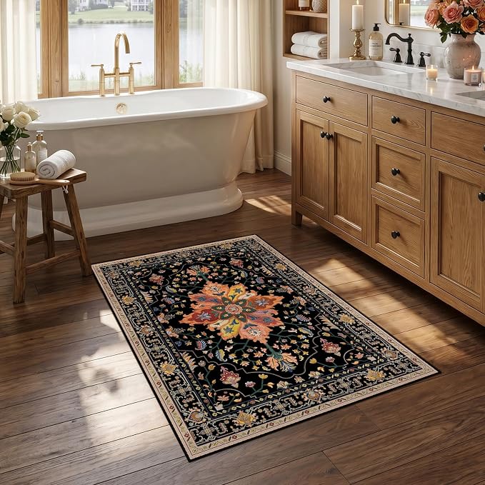 RELEANY Area Rugs 2'6"x4' Kitchen Rugs Entry Rug Small Rugs by RELEANY