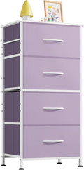 WLIVE Dresser with 4 Drawers, Storage Tower, Organizer Unit, Fabric Dresser by WLIVE