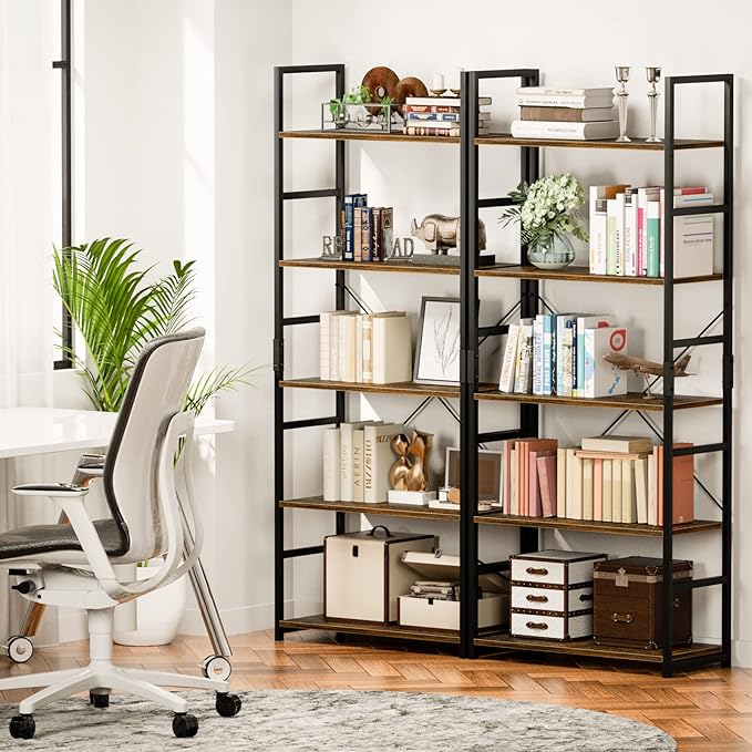 NUMENN 5 Tier Bookshelf, Modern Book Shelf - Image 5