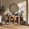 BELLEZE Set of 2 Modern Sideboard Buffet Cabinets by BELLEZE