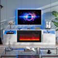 oneinmil 80” TV Stand with 36” Electric Fireplace, Large Modern Media by oneinmil