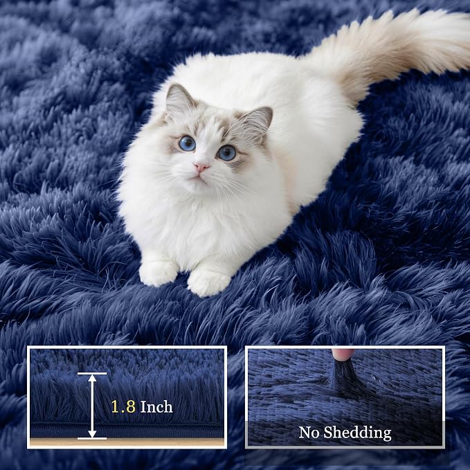Fluffy 4x6 Area Rugs for Living Room Bedroom: Ultra Soft Shag Rug Non-Slip - Image 5
