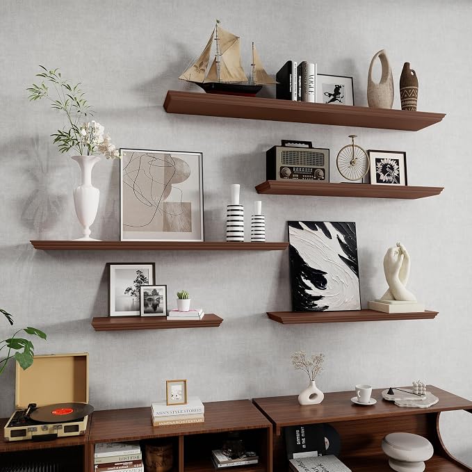 Fun Memories Floating Shelves 36 Inch Long, 9.3 Inch Deep Classic Crown Molding - Image 8