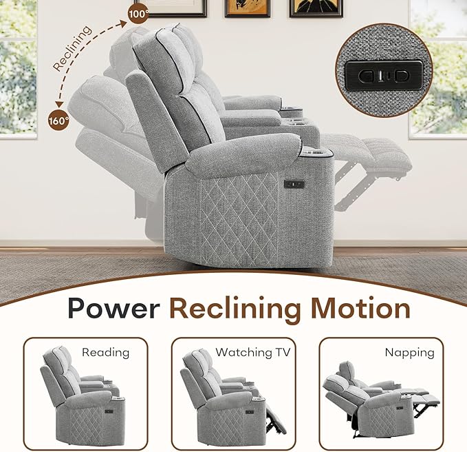 HAOMARKETS 2-Piece Electric Recliner Sofa Set - Image 3