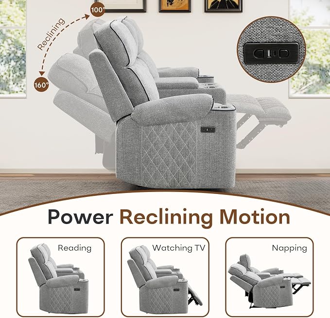 HAOMARKETS 3-Piece Recliner Sofa Set - Image 3