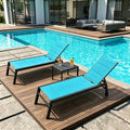 PURPLE LEAF Outdoor Chaise Lounge Set of 2 Aluminum Patio Lounge Chair by PURPLELEAF