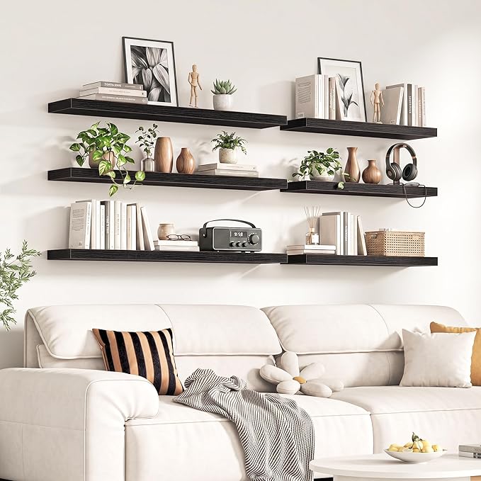 Fun Memories 72Inch Long Floating Shelves, 8 Inch Deep Shelves - Image 2